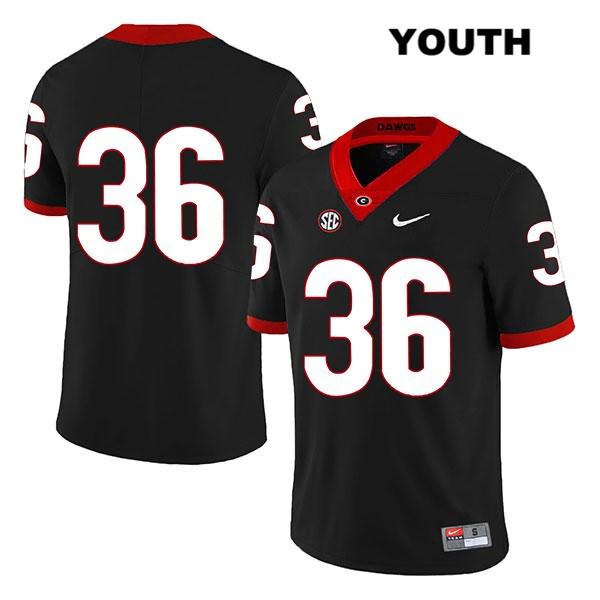 Georgia Bulldogs Youth Garrett Jones #36 NCAA No Name Legend Authentic Black Nike Stitched College Football Jersey FPM5756IY